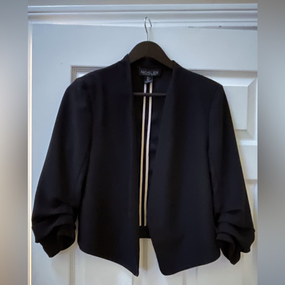 Rachel Zoe 3/4 Sleeve Collarless Blazer (Small)